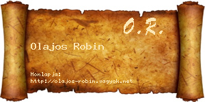 Olajos Robin névjegykártya